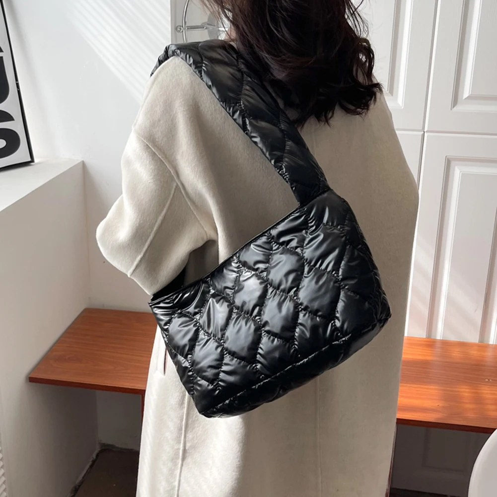 Winter Space Padded Handbag Luxury Brand Designer Rhombic Quilted Bags  Women's Messenger Bag Tote Bag Purse Shopping Bag Satchel