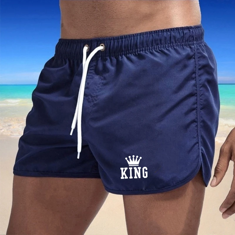 

Men's Beach Shorts Surfing Swimwear Quick Dry Beachwear 2024 Breathable Swimming Trunks Pockets Summer Male Sports Clothing