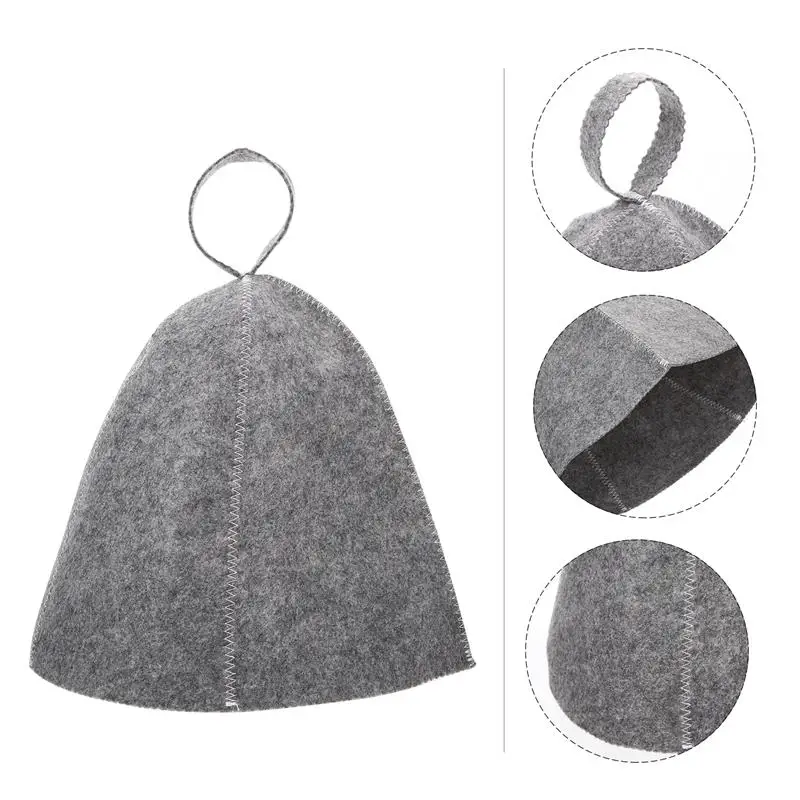 2Pcs Anti Heat Sauna Hat Thicken Wool Felt Shower Cap Hair Turban Quickly Towel Drying Towel Mens Costume Costume Hatsss Sauna