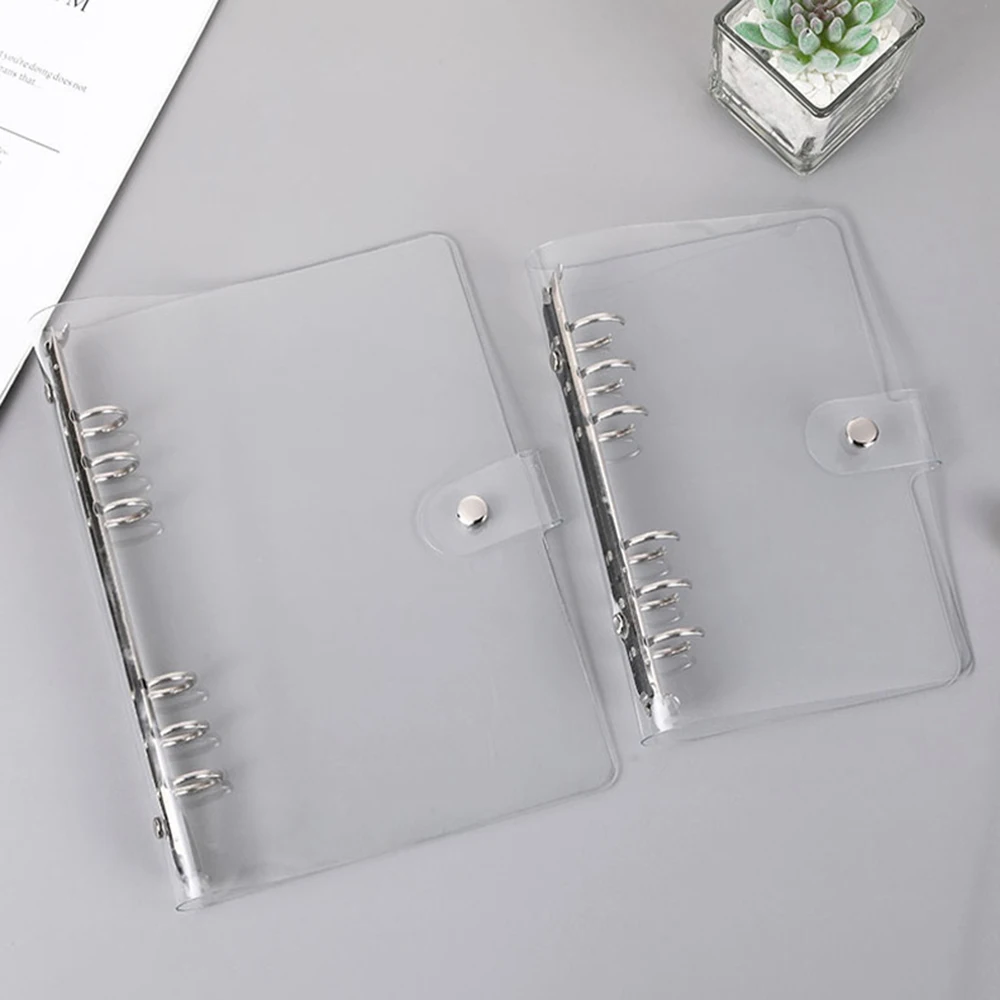 ledger notebook Travel Ledger Seal Punch Card Notebook Transparent Loose-Leaf Pvc Shell Ledger 1PC