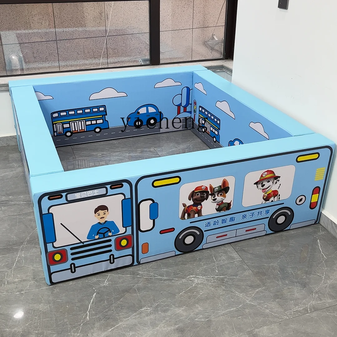 YY Children's Soft Ocean Ball Pool Kindergarten Soft Bag Cartoon Fence Playground Sand Basin 3