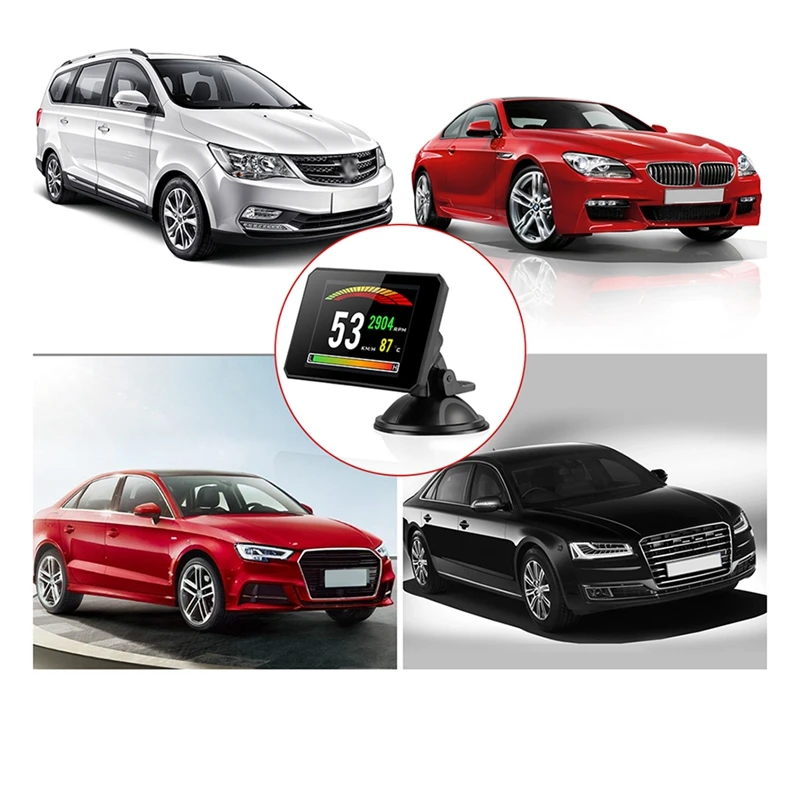 자동차 온보드 컴퓨터 OBD 디지털 속도 RPM 계량기 게이지, 자동 진단 도구, 수온 전압 알람, P16 OBD2