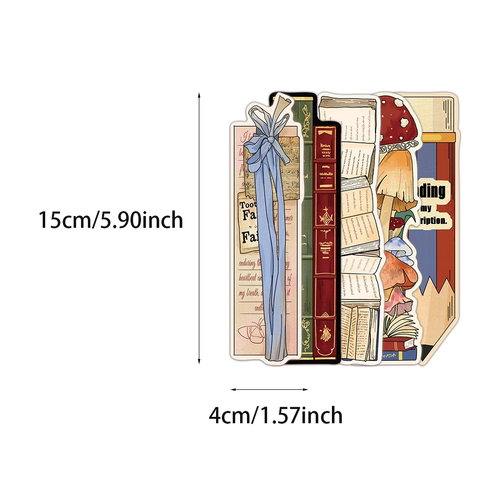30PCS Retro Reading Theme Bookmarks Decoration Tags Books Novels Books Gifts Decoration floral painting bookmark silicone bookmark paper bookmark acrylic bookmark bookmark page holder bookmark holder stained glass bookmark bookmarks stationery supplies