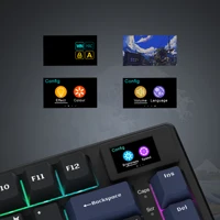 Wired Mechanical Gaming Keyboard with OLED Display Full Key Hot-Swappable Pudding RGB Backlit Keyboard for PC Computer Laptop 6