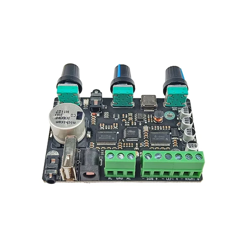 GHXAMP 2.1 블루투스 DSP 전력 증폭기 보드, 3 채널 독립, 31 세그먼트 EQ, 2x30W + 60W 3