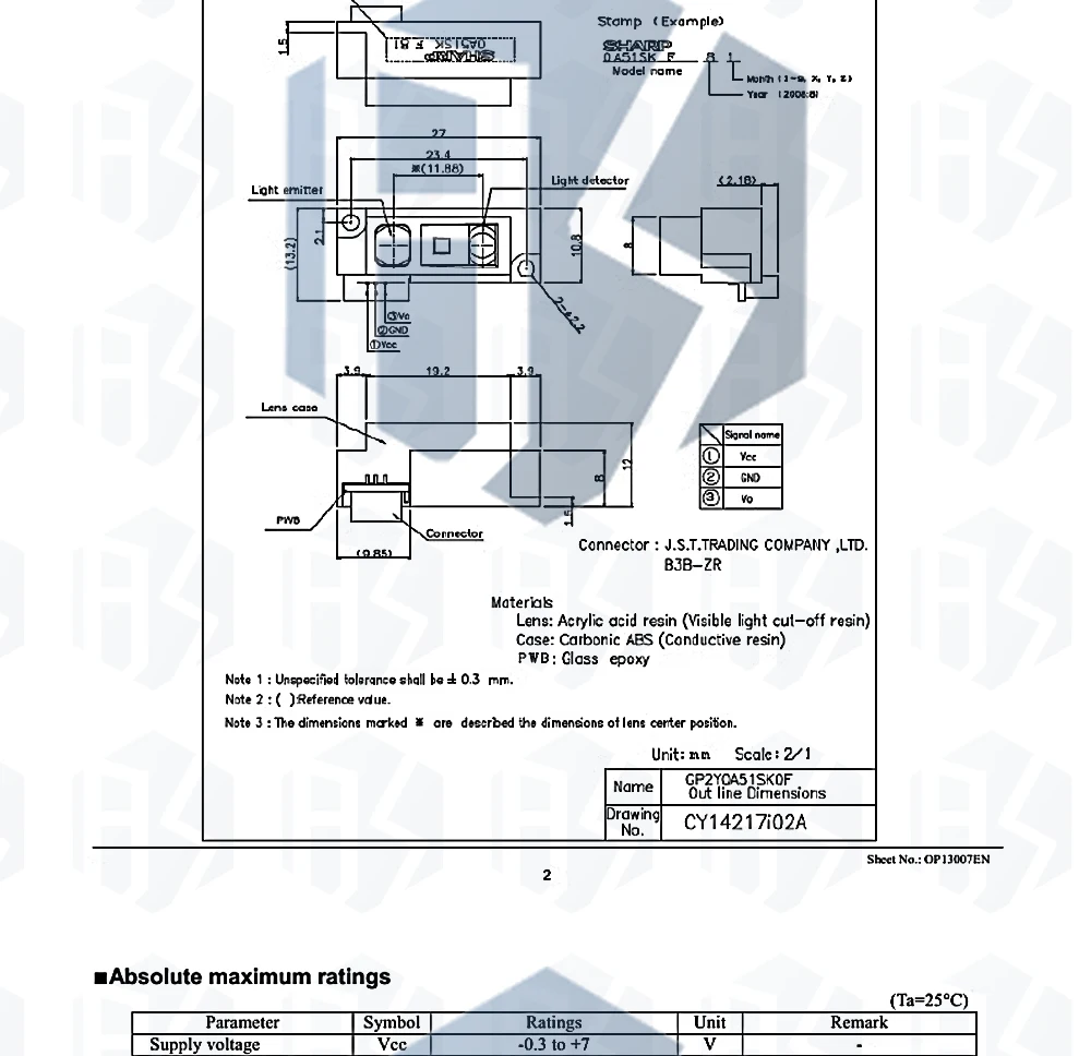 GP2Y0A51SK0F IR-Infrarot-Entfernungssensormodul, 2–15 cm Entfernungsmessung, hochpräziser 5 V I2C IIC-Ausgang für Arduin – Detail 4