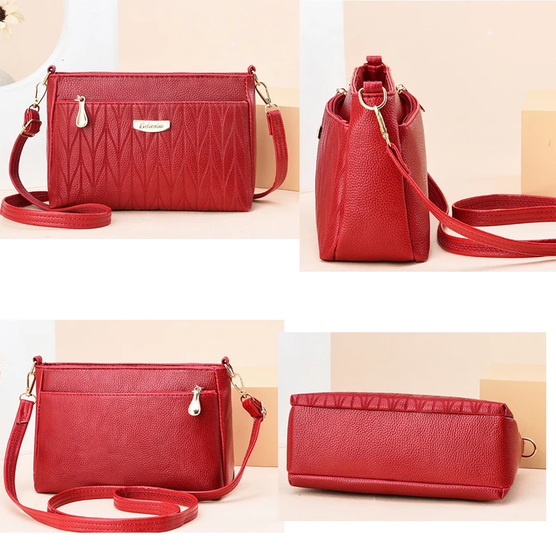 Women Bags Multiple Zipper Fashion Trend Ladies Crossbody Shoulder Messenger Cute Side Hand Bag Purse Luxury Design 5