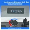 Stainless Steel Kitchen Sink Digital Display Large Kitchen Sink Faucet Set With Soap Dispenser Cup Washer 2