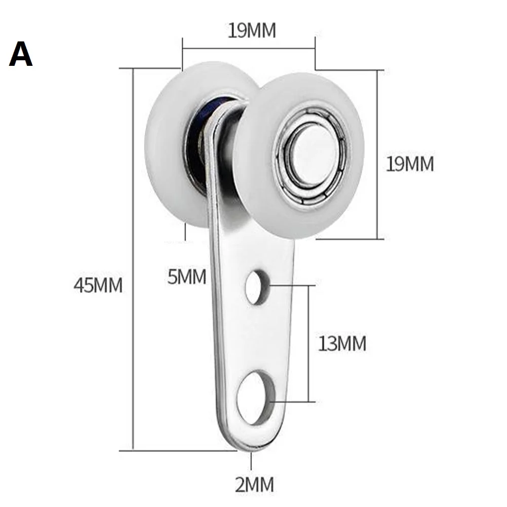 Sliding Door Pulley 2/4pcs Hanging Track Pulley Block For Smooth Silent Bearing Block For Sliding Door Cabinets Window