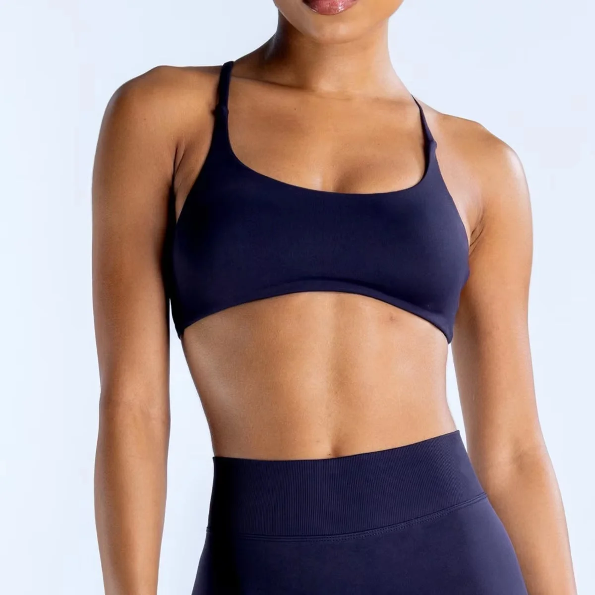 NCLAGEN Women's High Support Sports Bra Seamless Yoga Underwear for Gym Workout Running