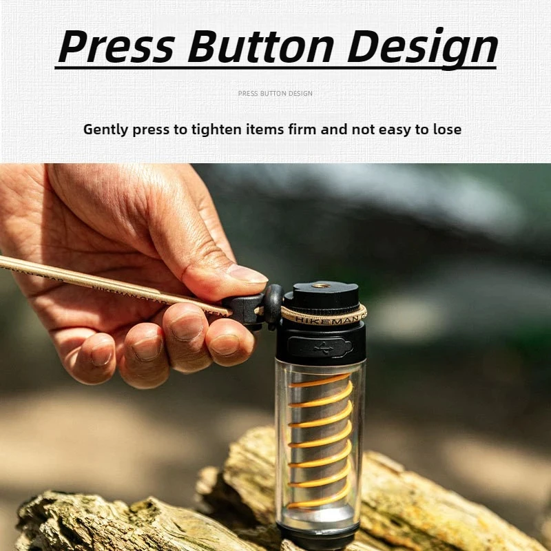 HIKEMAN Outdoor Hiking Backpack Elastic Rope Fixing Buckle Camping Gear Trekking Pole Bungee Cord Attachment Hook