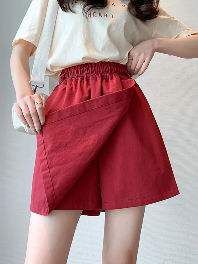 Loose Plus Size Summer Skirts Shorts Woman Casual Wide Leg