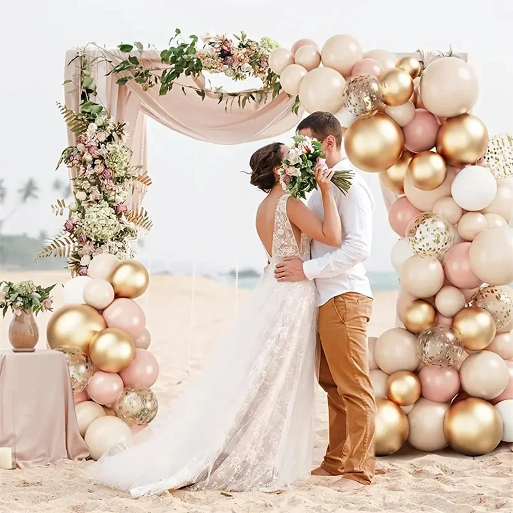 Balloon Arch Kit Retro Pink Gold Wedding Party