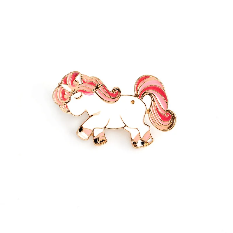 Unicorno Carino Colorato Pony Infanzia Infantile Spilla Cartone Animato Infantile