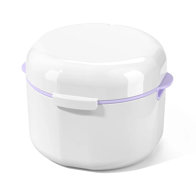 Fogak Tisztító Tok Szűrőkosárral Szűrő Kosár Áztató Csészével Fogszabályozó Berendezésekhez