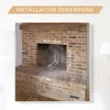 Electric Fireplace Insert with Glass Door and Mesh Screen (EF265B), Fireplace Heater 750/1500W, Fire Crackling Sound 4