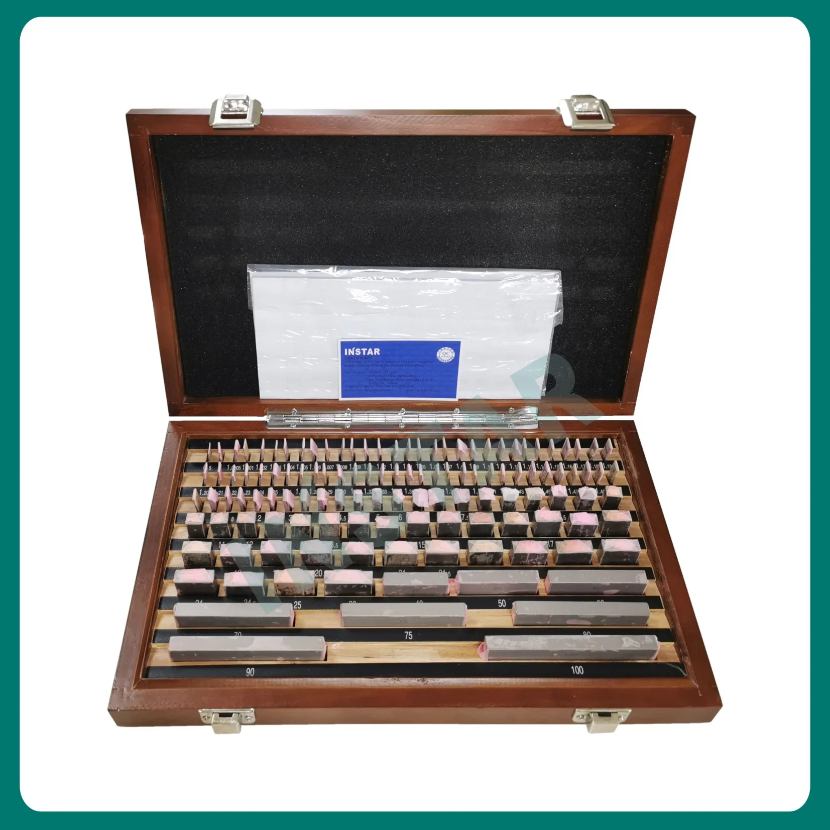 INSTAR 게이지 블록 세트, 등급 0, 중간 등급 정확도 0.00045mm, 경화강 Gcr15, 산업 품질 10-30-50-100mm, 122 개