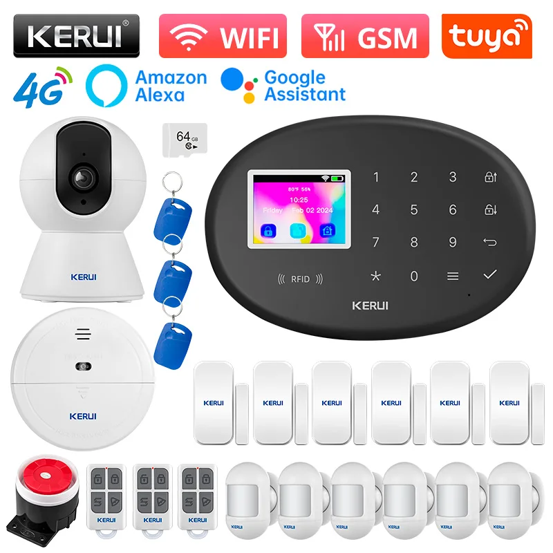 4G Alarm Tuya Smart WIFI Home Alarm Security W204 Wireless Burglar Alarm Alexa S