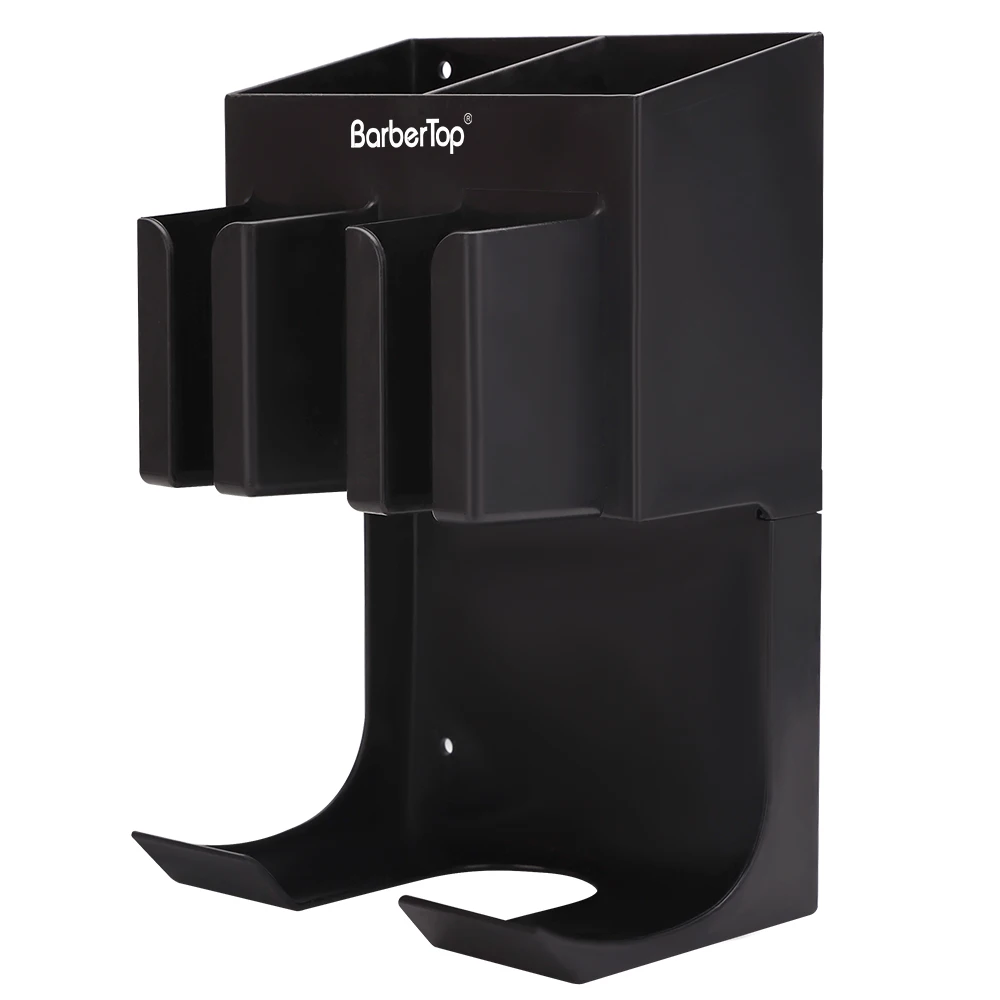 Barbertop 벽걸이 형 전기 클리퍼 및 헤어 트리머 면도기 홀더 헤어 드라이어 이발사 보관 상자 실용적인 살롱 도구