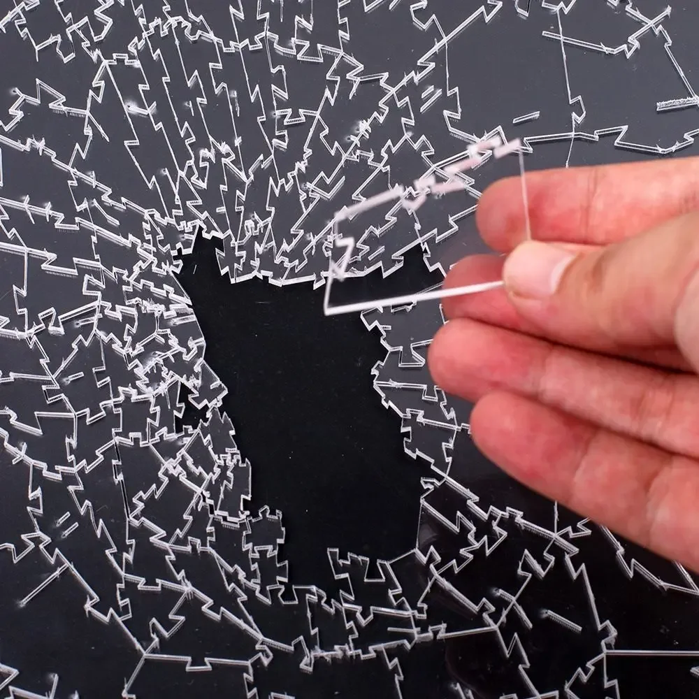 Acrylic Broken Glass Jigsaw Puzzle Impossible Challenge Puzzle Toys Adult Toys Geometric Shape 10 Levels Children Gift jigsaw puzzles educational puzzles