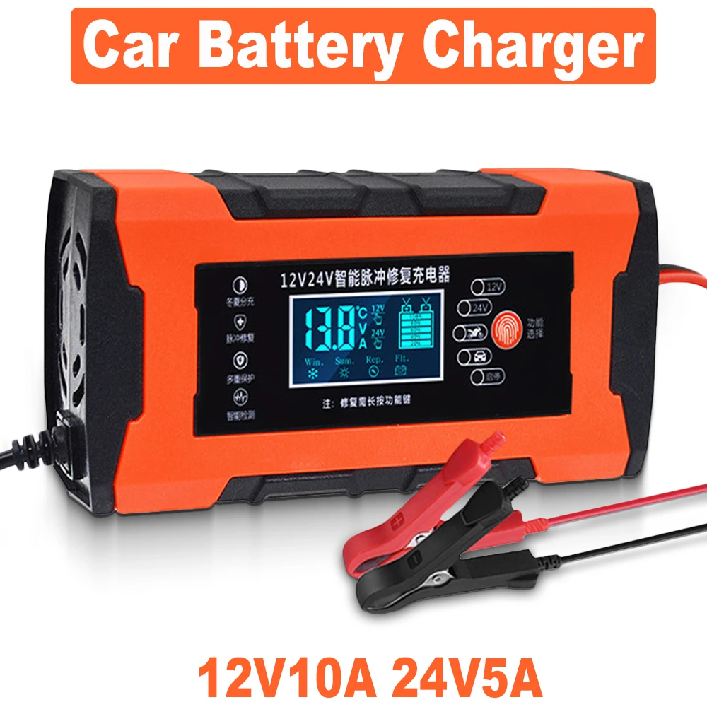 12v10a 24v5a Car Battery Charger Full Automatic Digital Display Battery