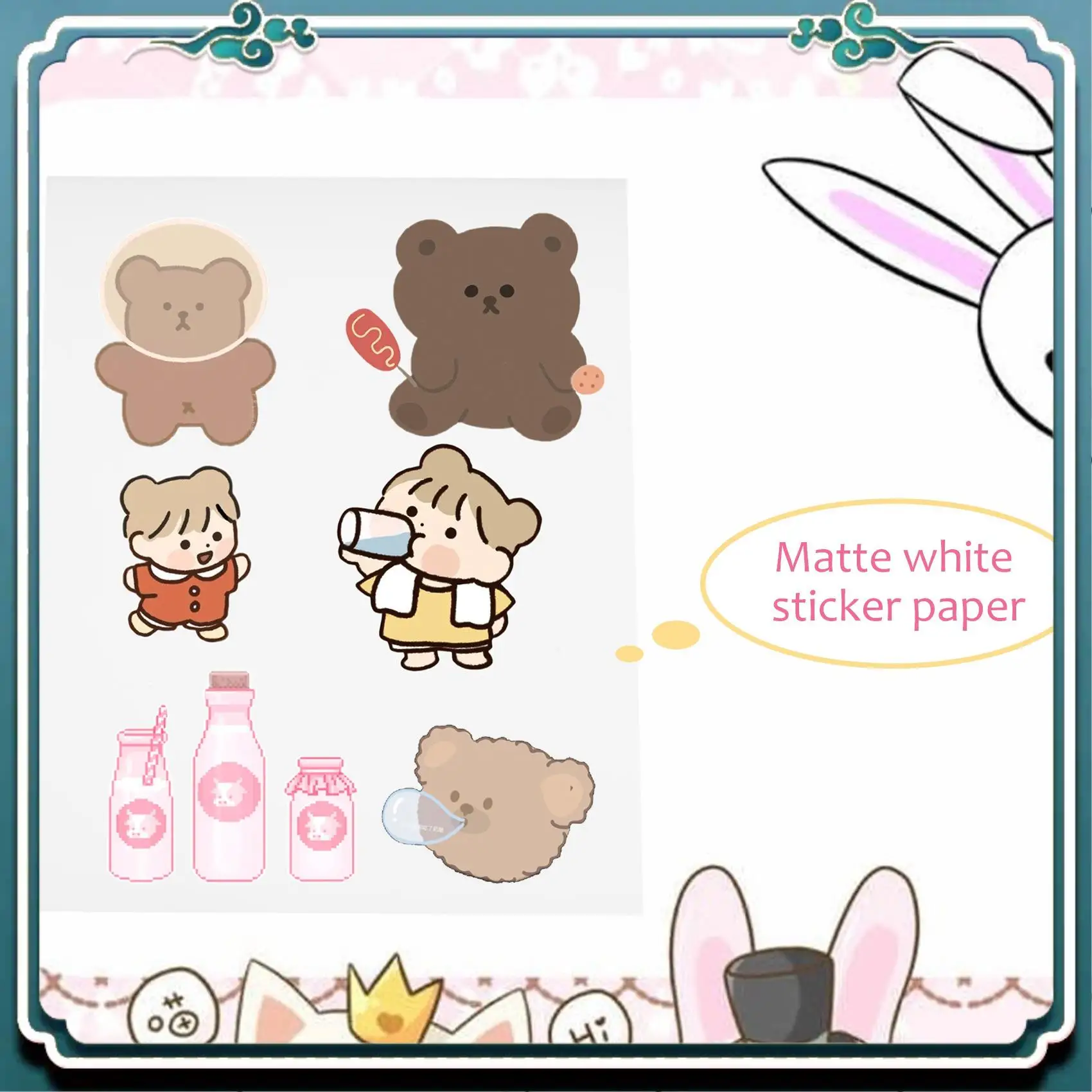 잉크젯 및 프린터 용 프리미엄 인쇄용 방수 비닐 스티커 용지 사용하기 쉬운 210X280mm 30 매 무광택 흰색 데칼 용지