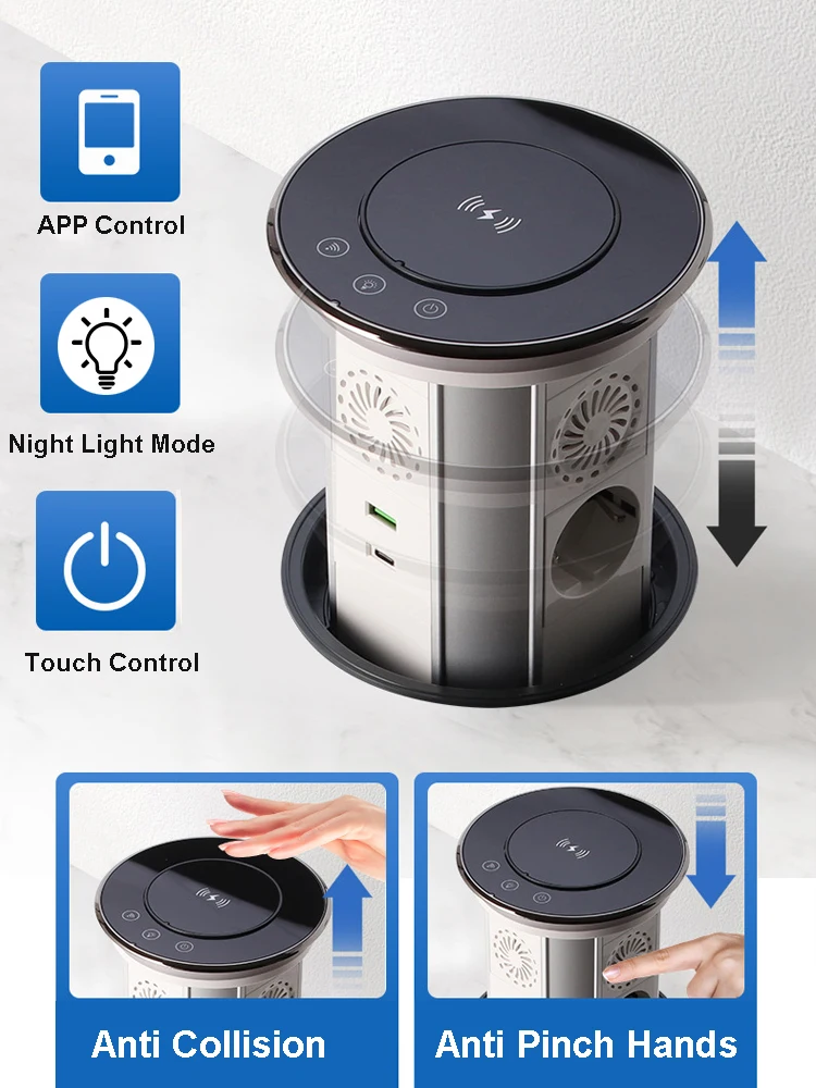 Inbouwcontactdoos met USB, 4-Voudig Inbouwcontactdoos met 2 USB, Tafelblad Inbouwcontactdoos met 2 USB C, Inbouwcontactdoosstrip met 2M Kabel voor Werkbladmeubilair, Wit Inbouwcontactdoos met USB, 4-Voudig Inbouwcontactdoos met 2 USB, Tafelblad Inbouwcontactdoos met 2 USB C, Inbouwcontactdoosstrip met 2M Kabel voor Werkbladmeubilair, Wit