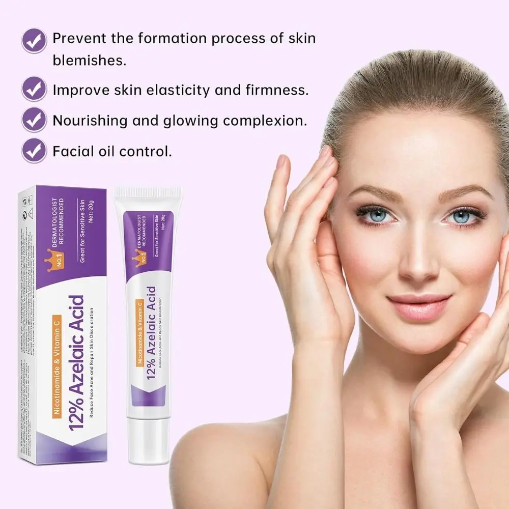 Azelaic Acid 12% Serum Azelaic Acid Cream Reduces Acne and Pimples Nicotinamide Serum 12% Cream