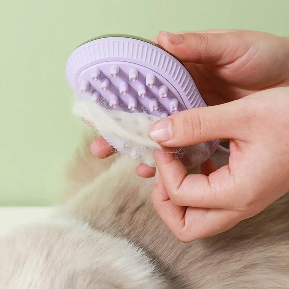 

Dog Grooming Brush Pet Grooming Bath Brushes with Soap Shampoo Dispenser for Dogs Cats Soft Silicone Bristle Massage for Long