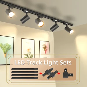 Трековый светильник, светодиодный потолочный точечный светильник COB, полный комплект, 220 В, рельсовый светильник для домашнего декора, магазин одежды, точечный светильник, потолочный светильник