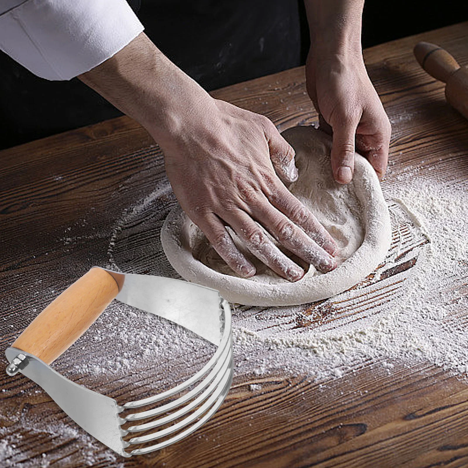 Hand Blender Butter Stir Cut Flour Mixer Stainless Steel Pastry Dough Scraper Manual Kitchen Metal