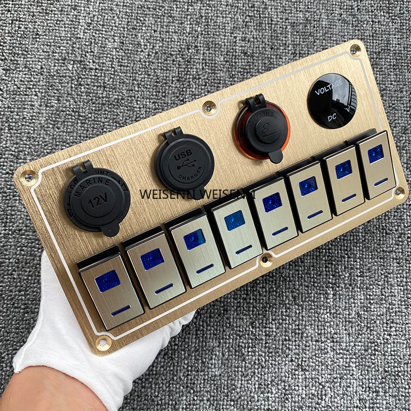 Metal-Rocker-Switch-Panel-ON-OFF-Lights-LED-Digital-Voltmeter ...