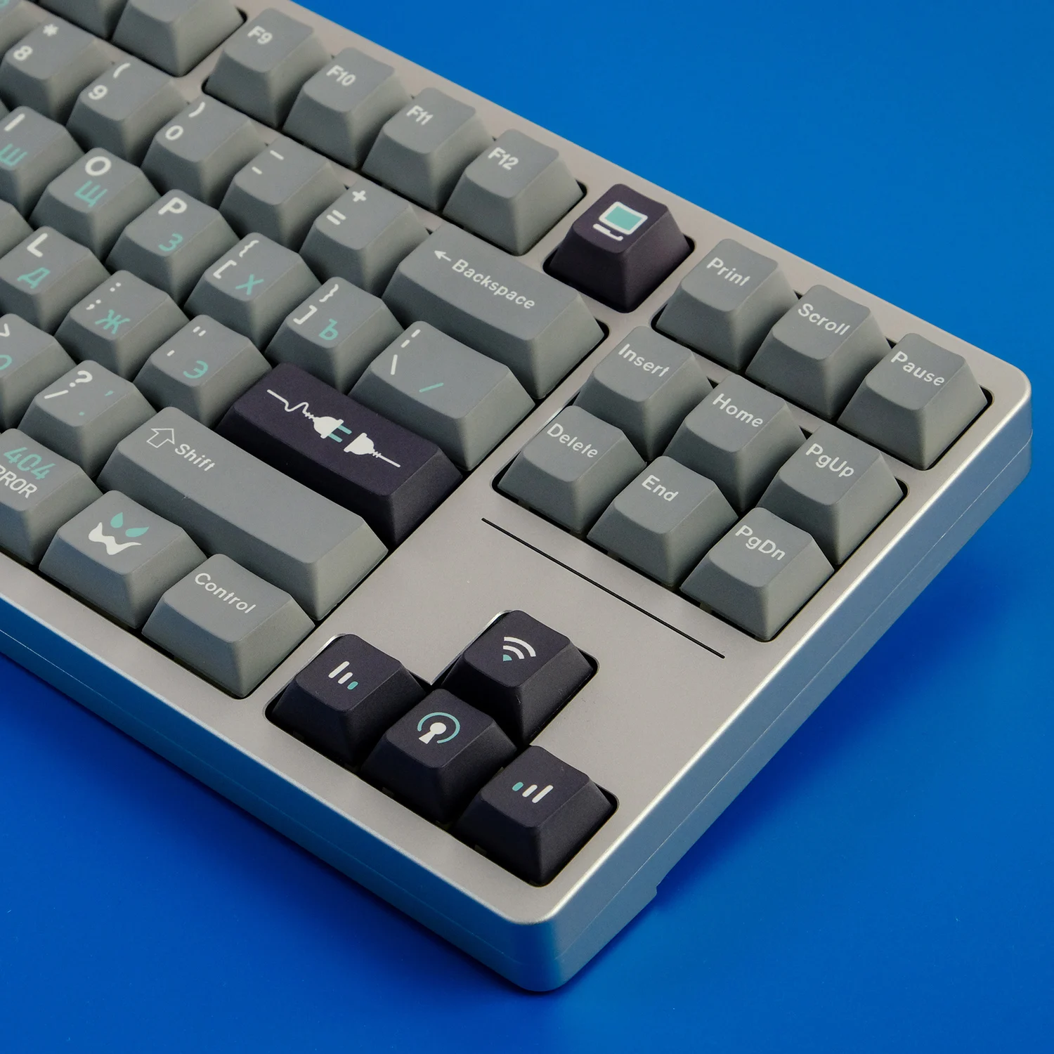 120 Keys 404 Keycaps Cherry Profile English Russian Keycap PBT Dye