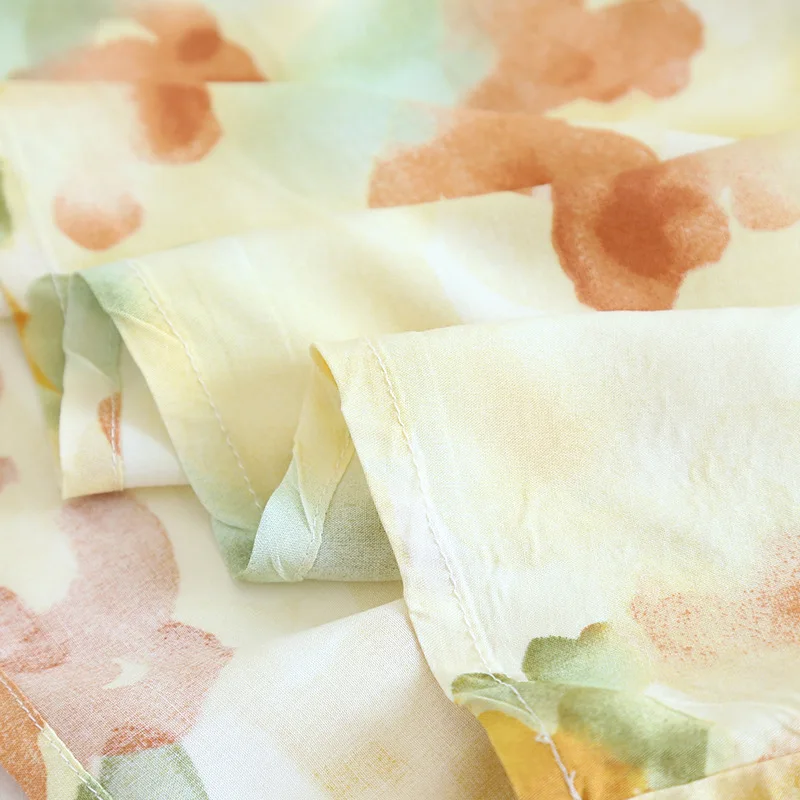 2024 New Women's Summer Sleeping Skirt with Viscous Fiber Soft and Comfortable Printed Slim Fit and Gentle Sleeping Skirt Ladies