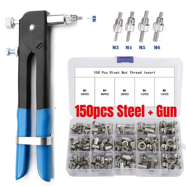 100 Dadi Rivetto M6 M8 In Acciaio Zincato - Inserti Filettati Per Lamiere E Legno - Foto 9