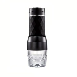 Portable 3 - in - 1 Coffee Maker for Espresso and Brewed Coffee - Manual Press for Home, Office, and Travel (Black)