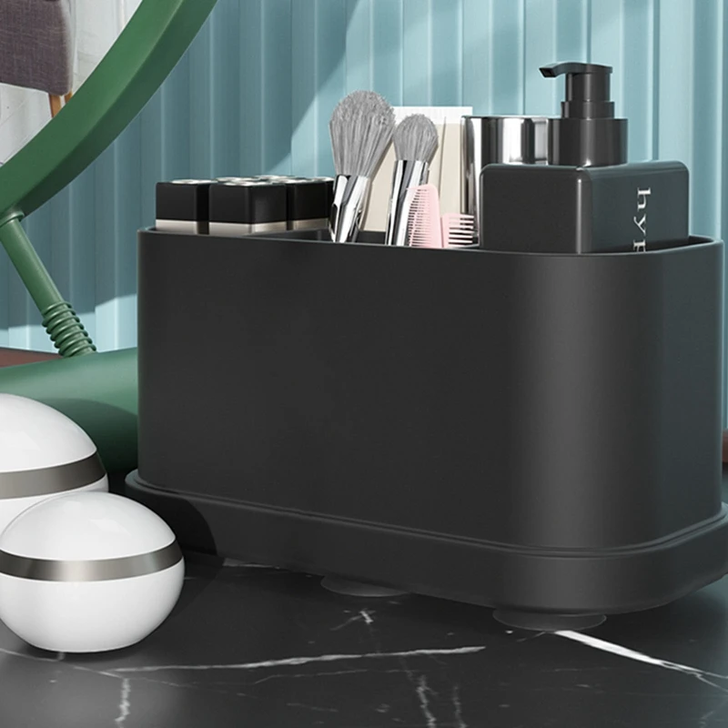 

Desk Organizer Storage Makeup Brush Box Pen Holder Accessories Large Capacity Plastic Pencil Desktop School Office Stationery