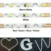 12V 5V LED Strip Light Tape S Shape 2835 60LED/m 5M Flexible Warm White LED Light Strip 12V 5V For Room Bedroom TV Backlight 3
