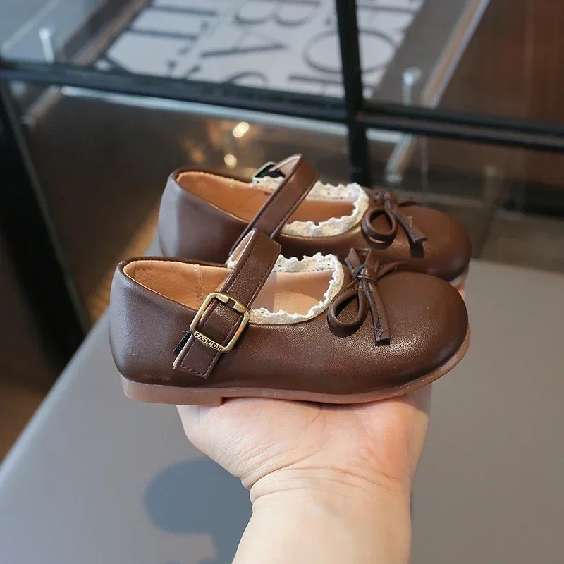 Mode Frühling Herbst Mädchen Flache Schuhe Bowknot Kinder Prinzessin Leder Schuhe Kausalen Vielseitige Kinder Schuhe für Hochzeit Party – Detail 17