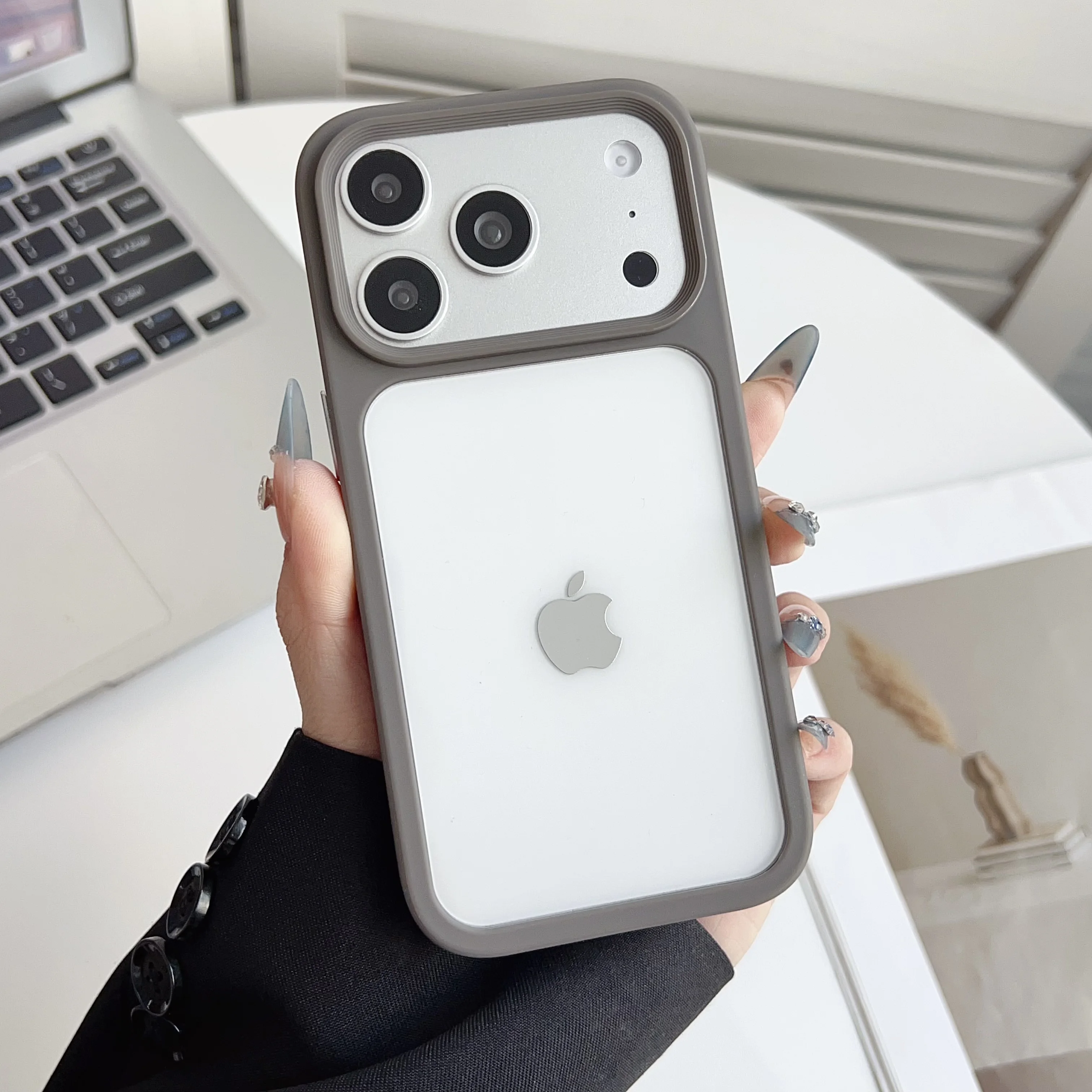 Luxury Transparent Armor Phone Case - Clear Hybrid Shockproof Cover