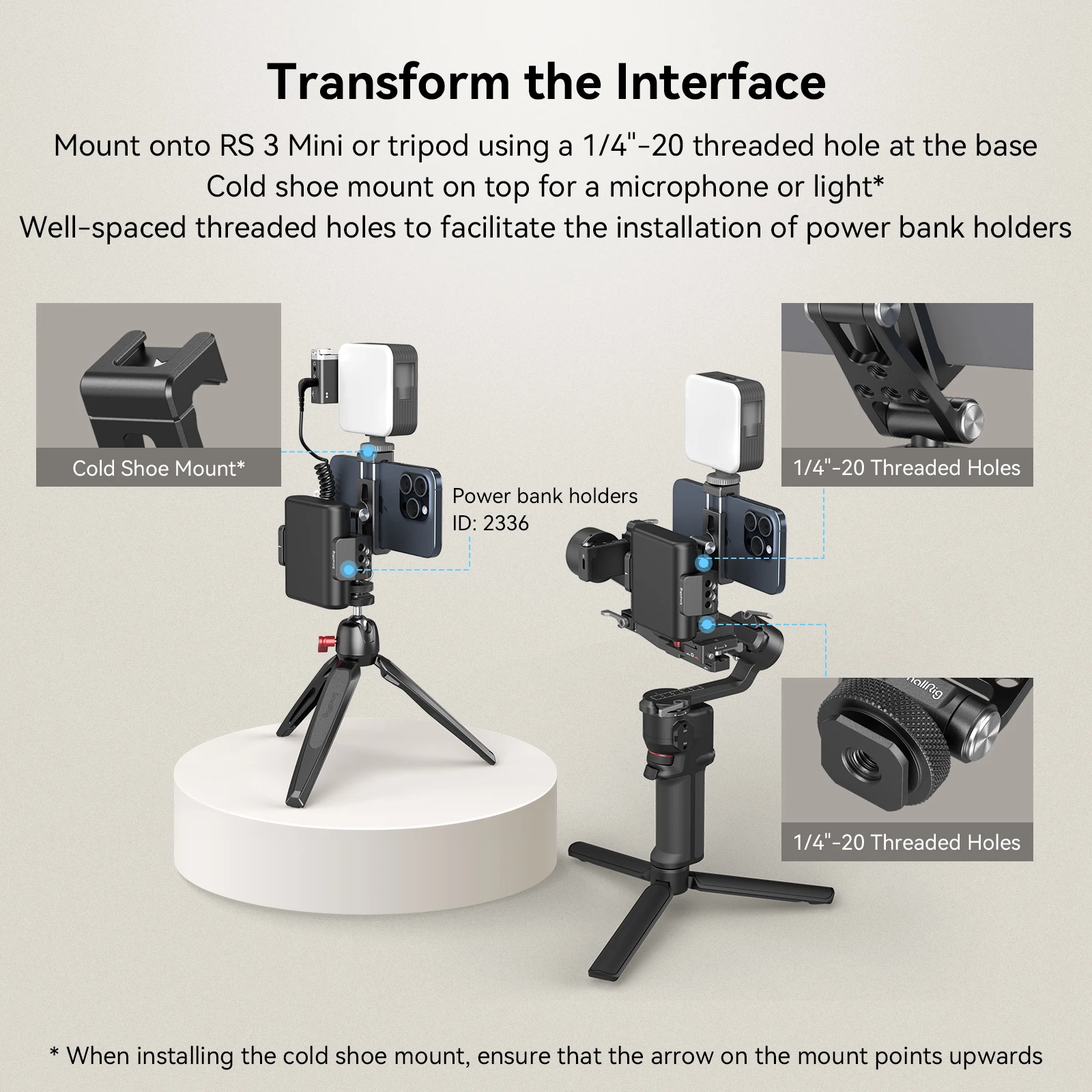 SmallRig Phone Support for DJI Stabilizers, Adjustment Phone Mount