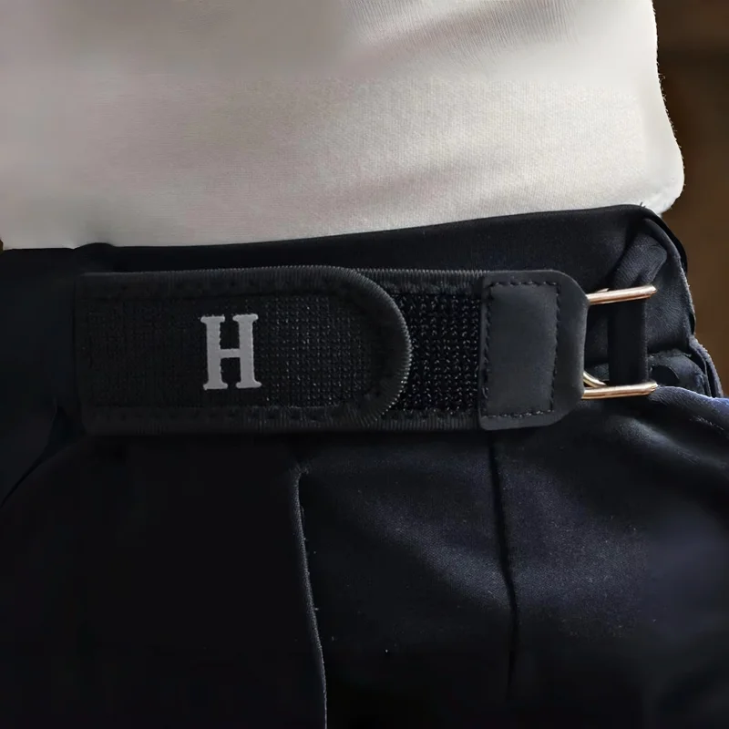 2Pcs Adjustable Buckleless Belt Hook Elastic Velcro Waist Buckle ‘ With