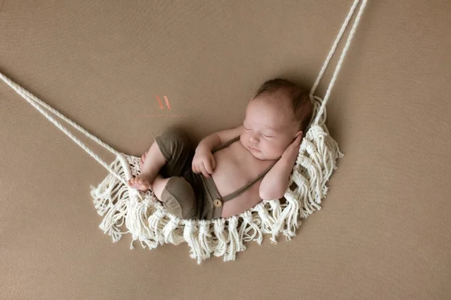 子供用の手作り織りハンモック,新生児用の写真アクセサリー,100日のベビーベッド用,0〜3mのアクセサリー AliExpress