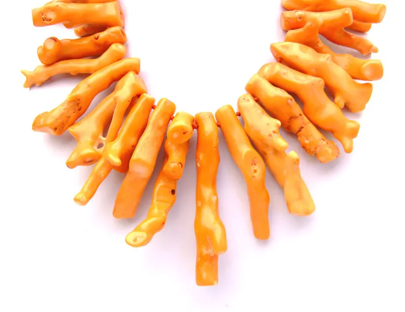 

Qingmos 50-70 мм натуральный настоящий оранжевый свободный Коралл для изготовления ювелирных изделий своими руками ожерелье браслет серьги нить 15 дюймов