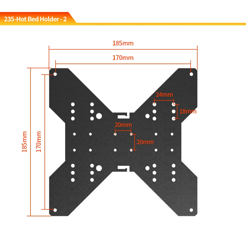 Bed, Placa de suporte para 150mm, 235mm,