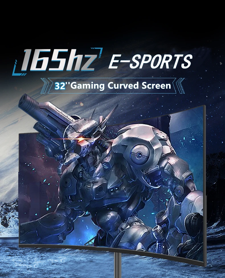 VGA ̸ , Ŀ ũ, ũž HDMI/DP ǻͿ LCD ÷, FreeSync , 27 ġ, 165hz, 1920x1080P, 1MS HD PC