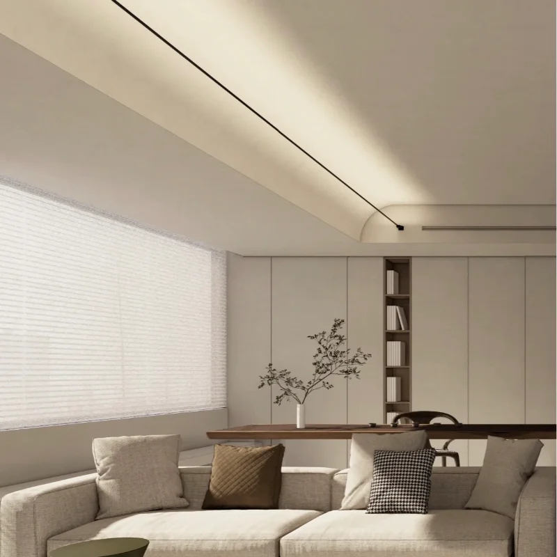 Modern Black White Linear Skyline Wall Sconce Led Bar Strip for Living Room Ceiling Lamp Background Decor Light Bathroom Fixture