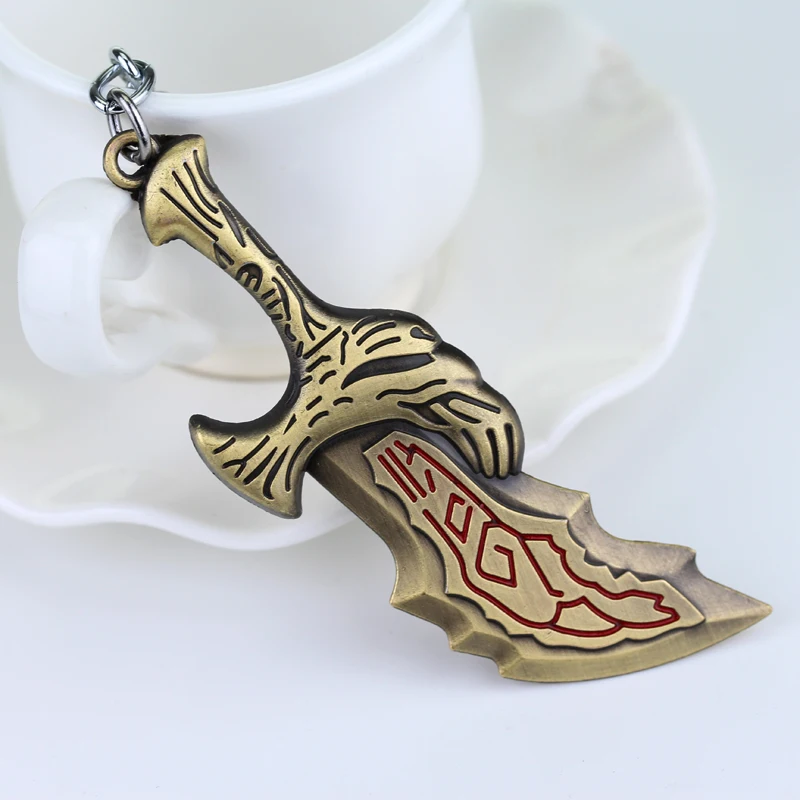 God Of War Kratos Olympus Ciondolo A Catena Chaos Blade Axe Cool Fashion Portachiavi In Lega Ciondolo Zainetto