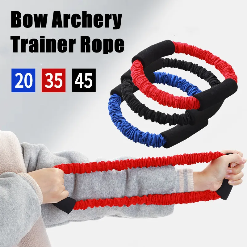 

New 25/35/45lbs Bow Archery Trainer Tension Rope Arm Strength Training Rope Fitness Yoga Training Resistance Rope