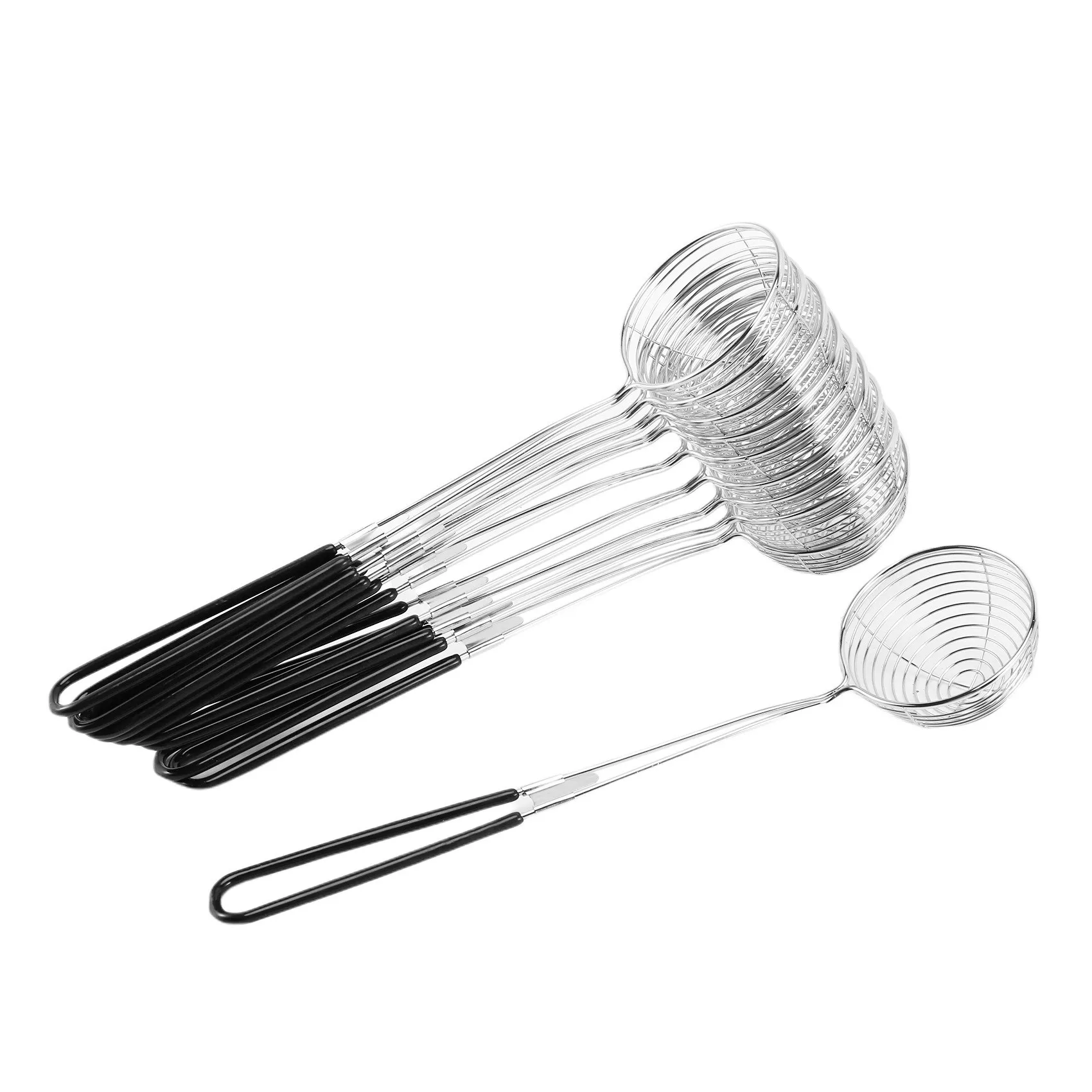 Stainless Steel Colander Sieve Wire Skimmer Spoon with Handle for Hot Pot Eating Soup Draining and Pearl Food(10 Pieces) sink strainer kitchen gadgets kitchen drainage basket oil strainer
